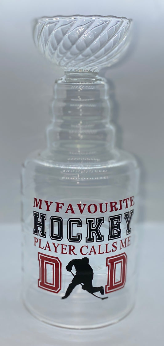 Hockey Dad Glass